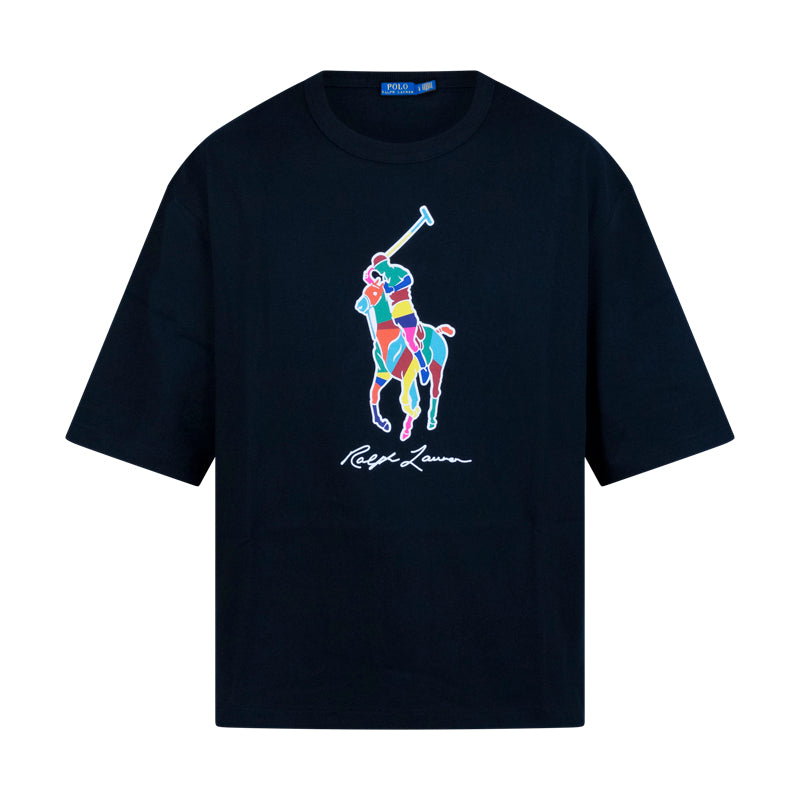 Ralph Lauren Relaxed Fit Big Pony Cotton T-Shirt Black Men's
