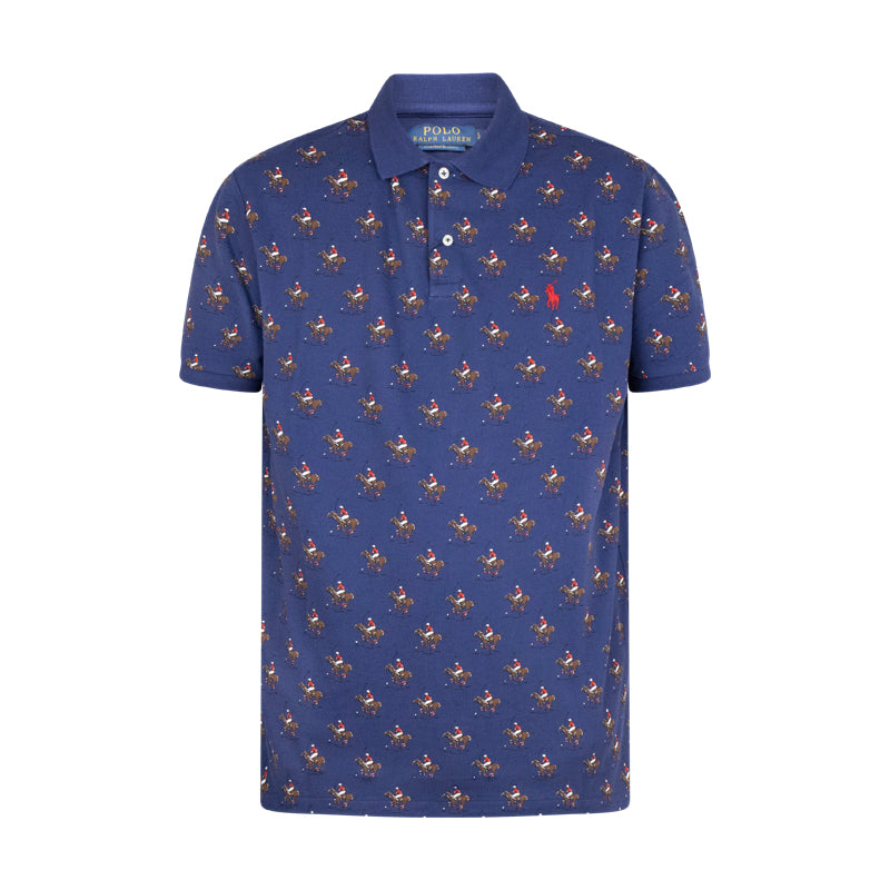 Ralph Lauren Polo Classic Equestrian Slim Fit Polo Shirt Navy - Mens