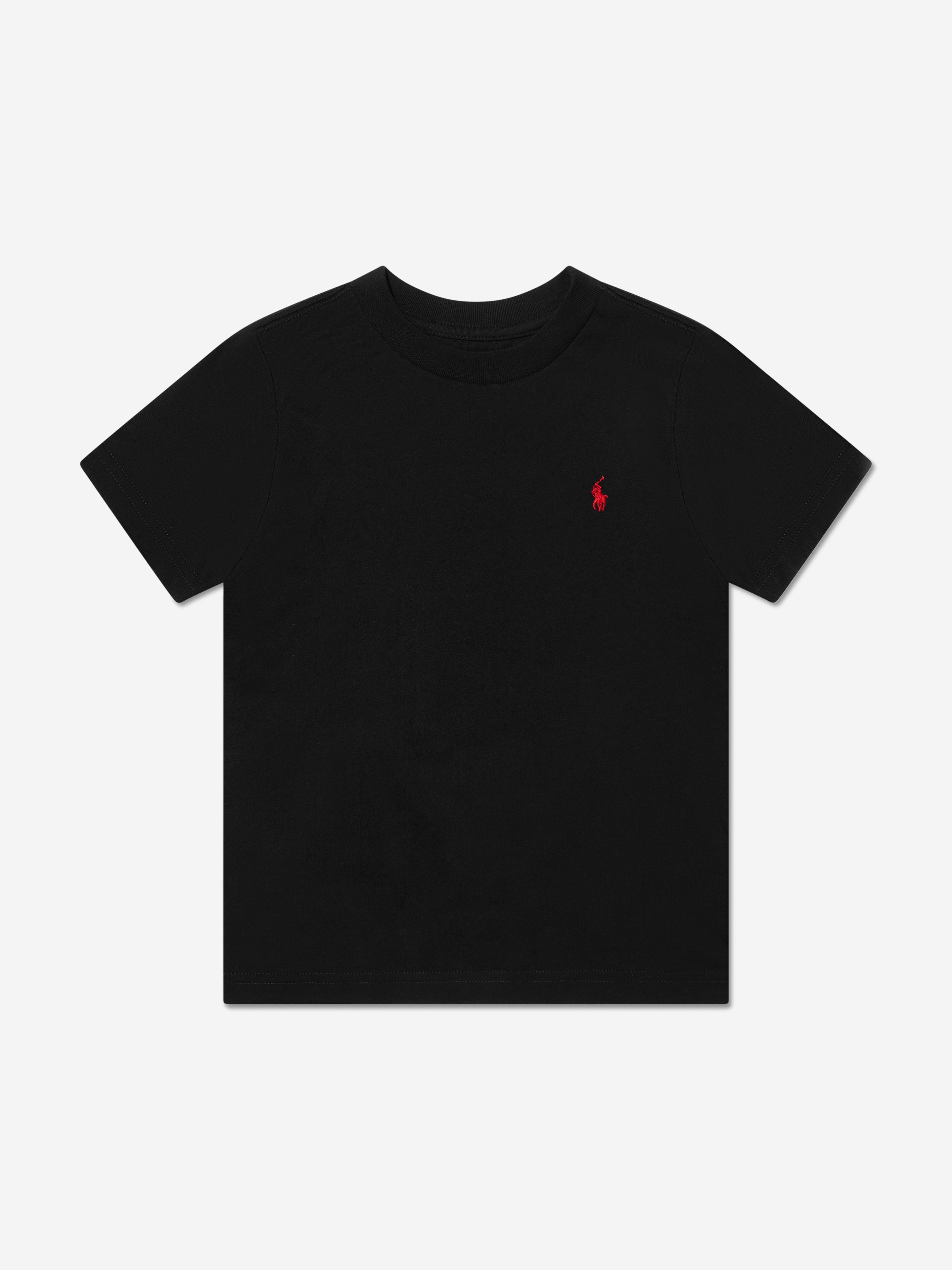 Boys Jersey Logo T-Shirt in Black