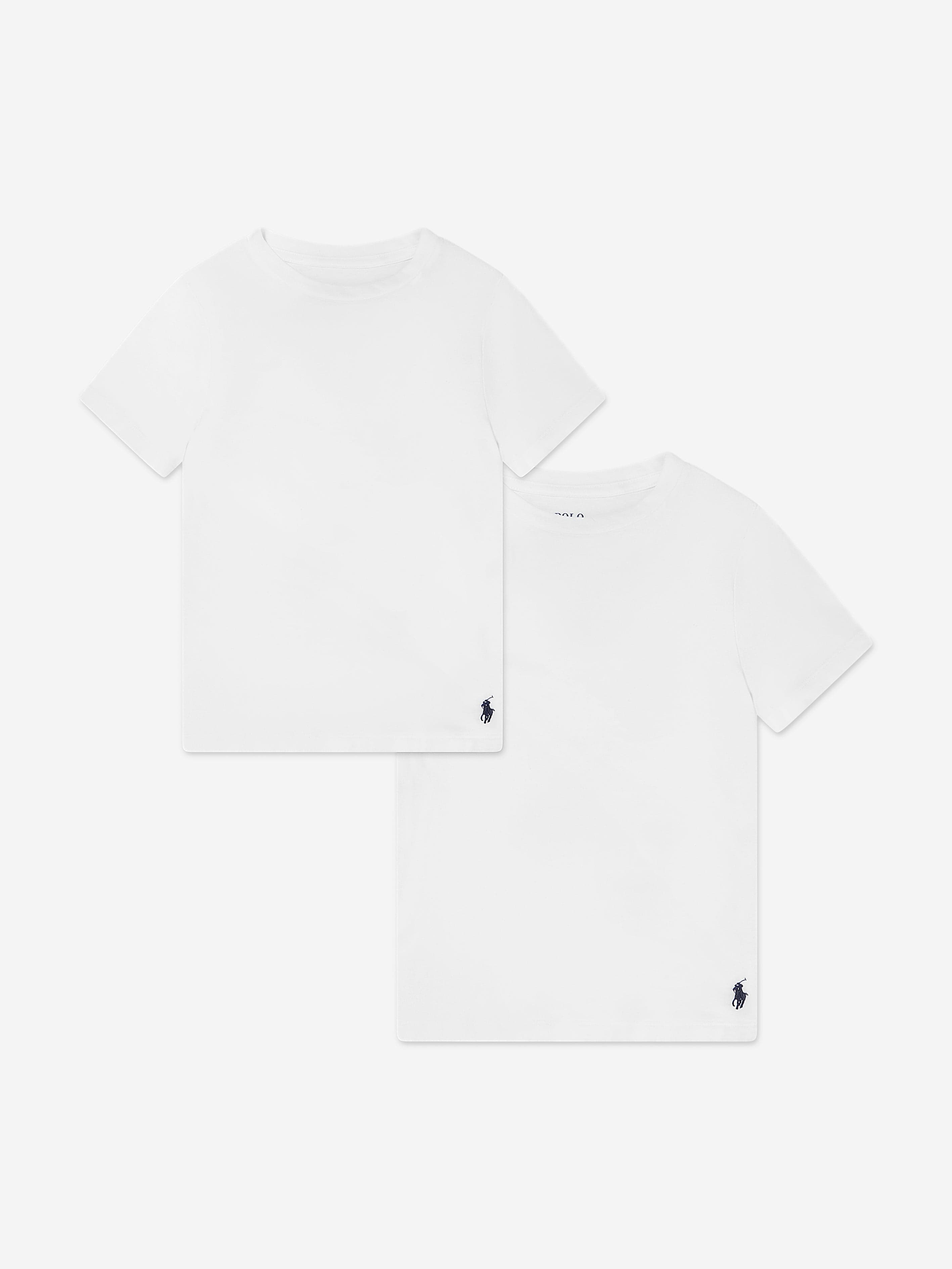 Boys 2 Pack Cotton T-Shirt Set in White