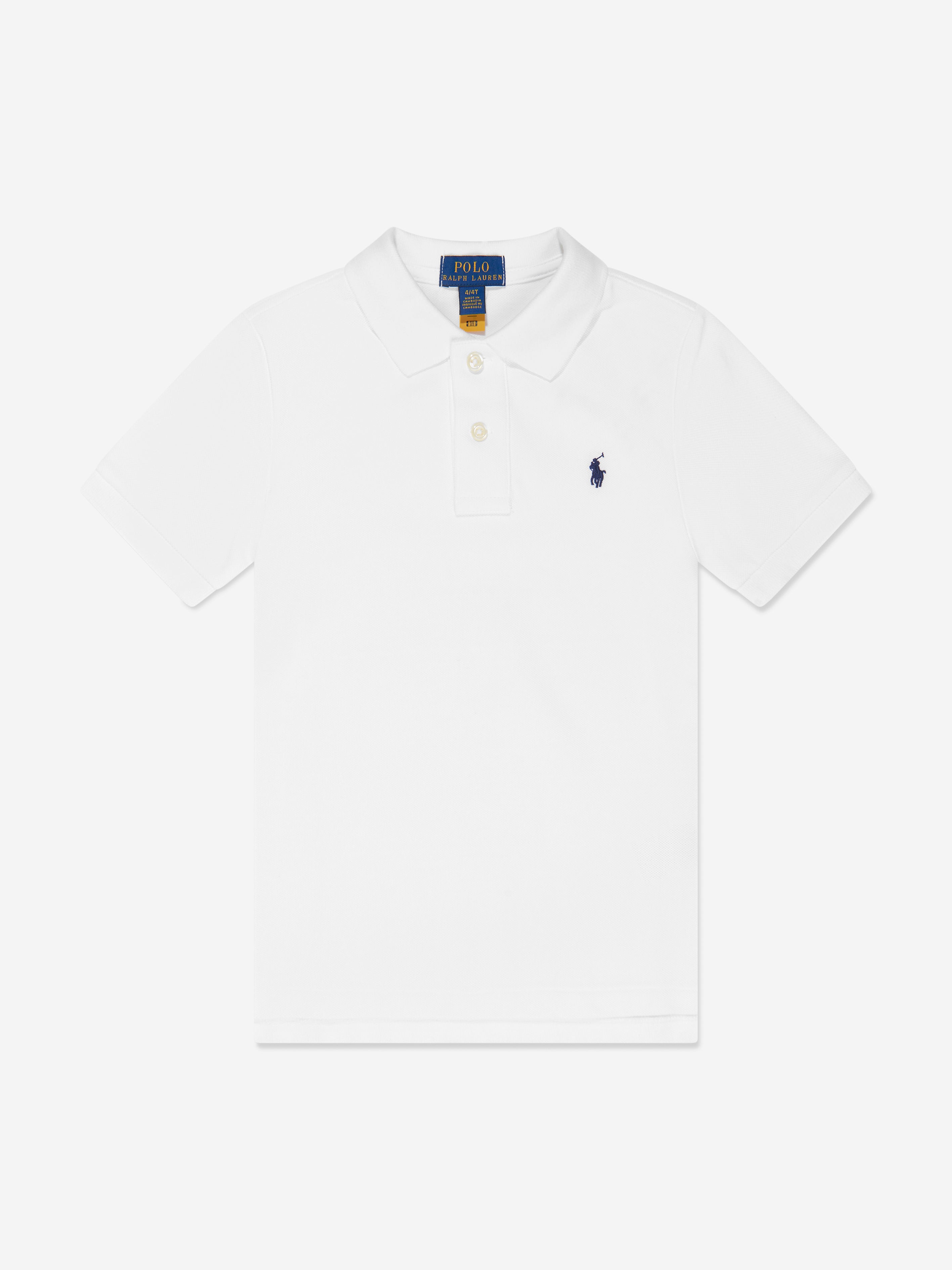Boys Logo Polo Shirt in White