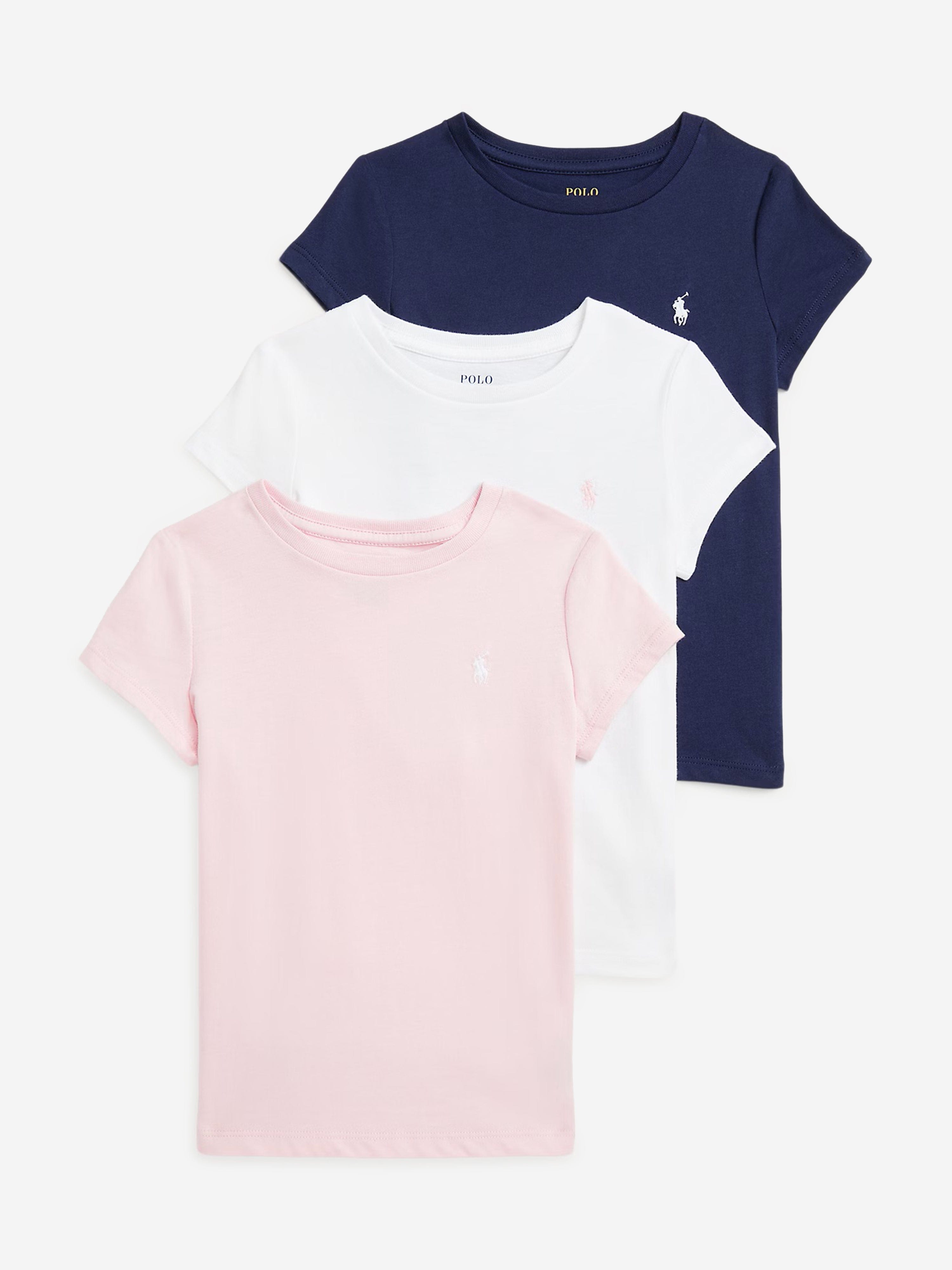 Ralph Lauren Girls Jersey T-Shirt Set in Multicolour