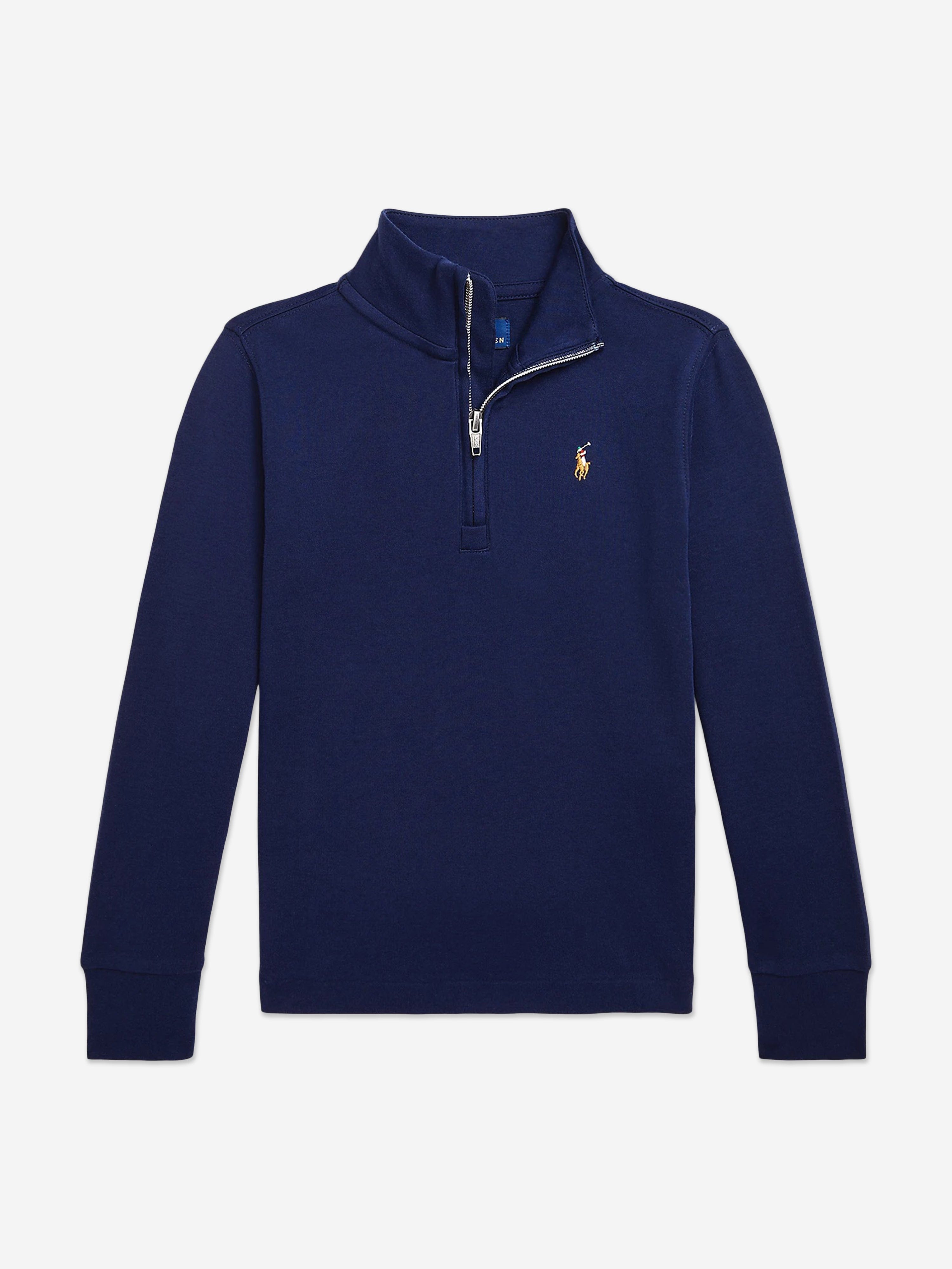 Ralph Lauren Boys Half Zip Sweatshirt in Navy