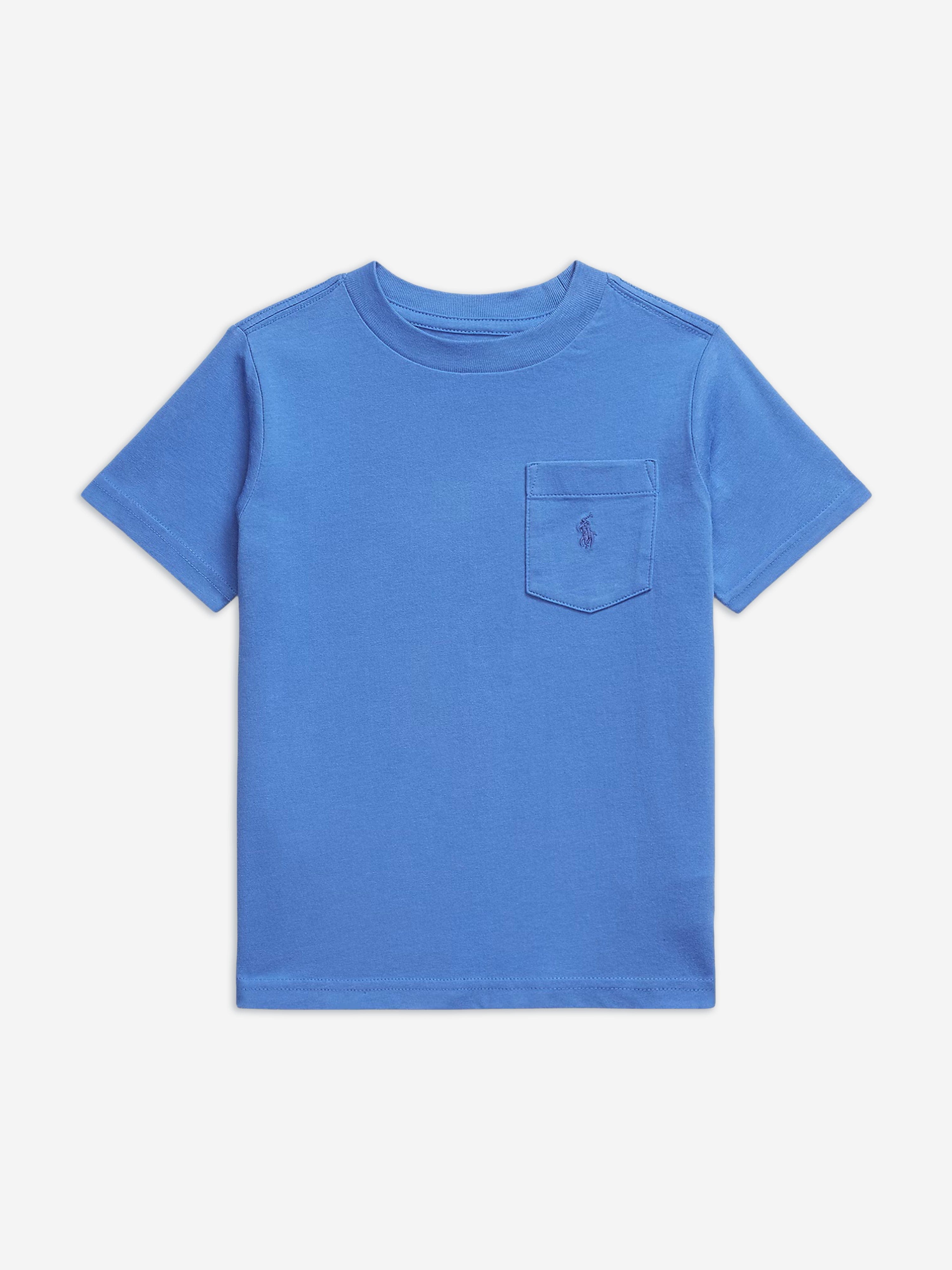 Ralph Lauren Boys Jersey Pocket T-Shirt in Blue