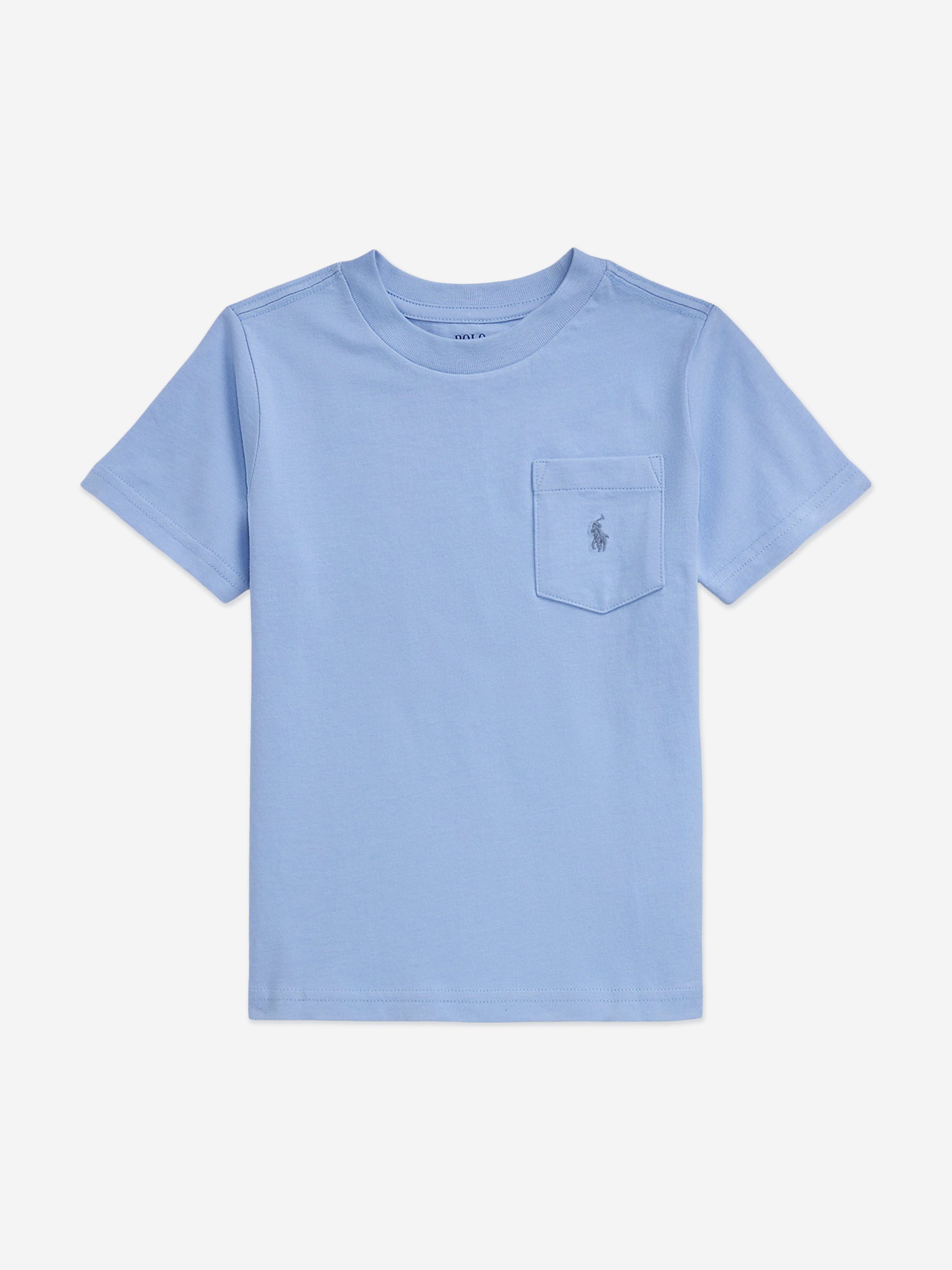 Ralph Lauren Boys Jersey Pocket T-Shirt in Blue