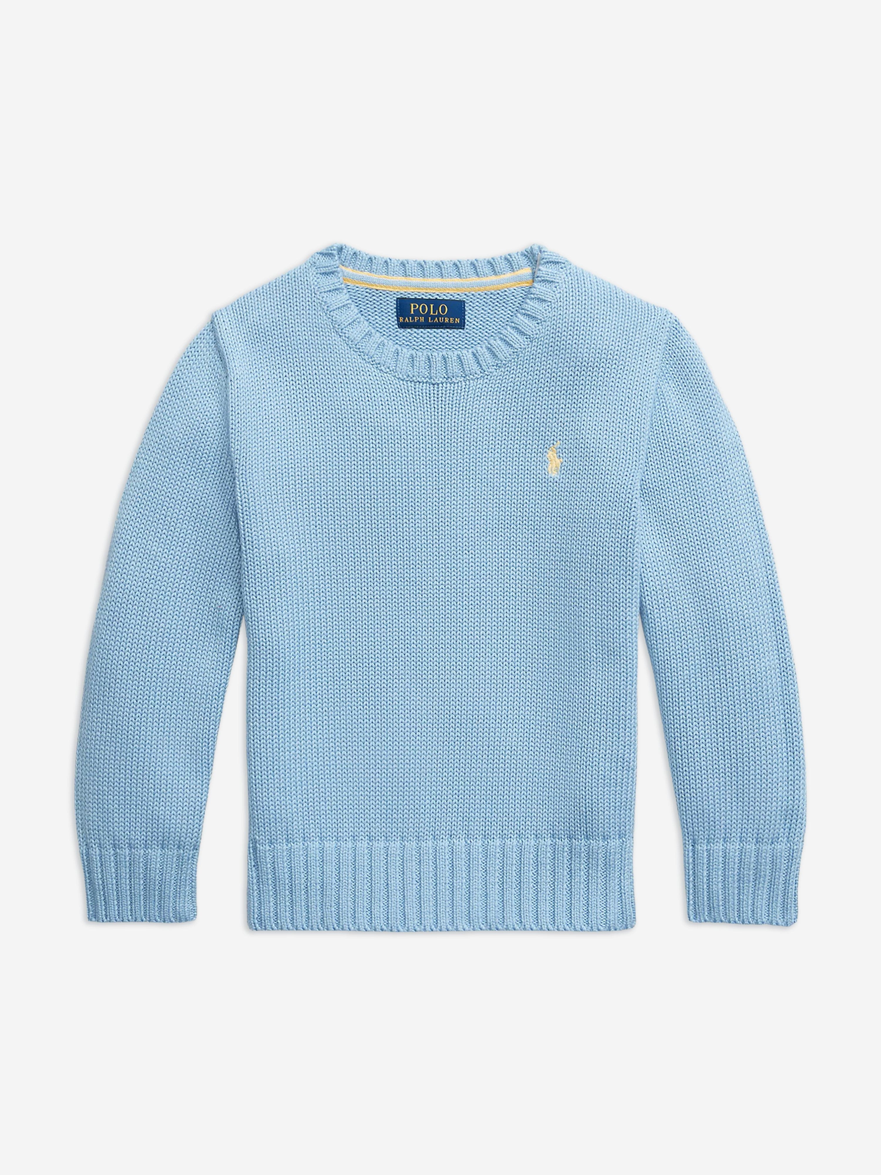 Ralph Lauren Boys Cotton Knit Jumper in Blue