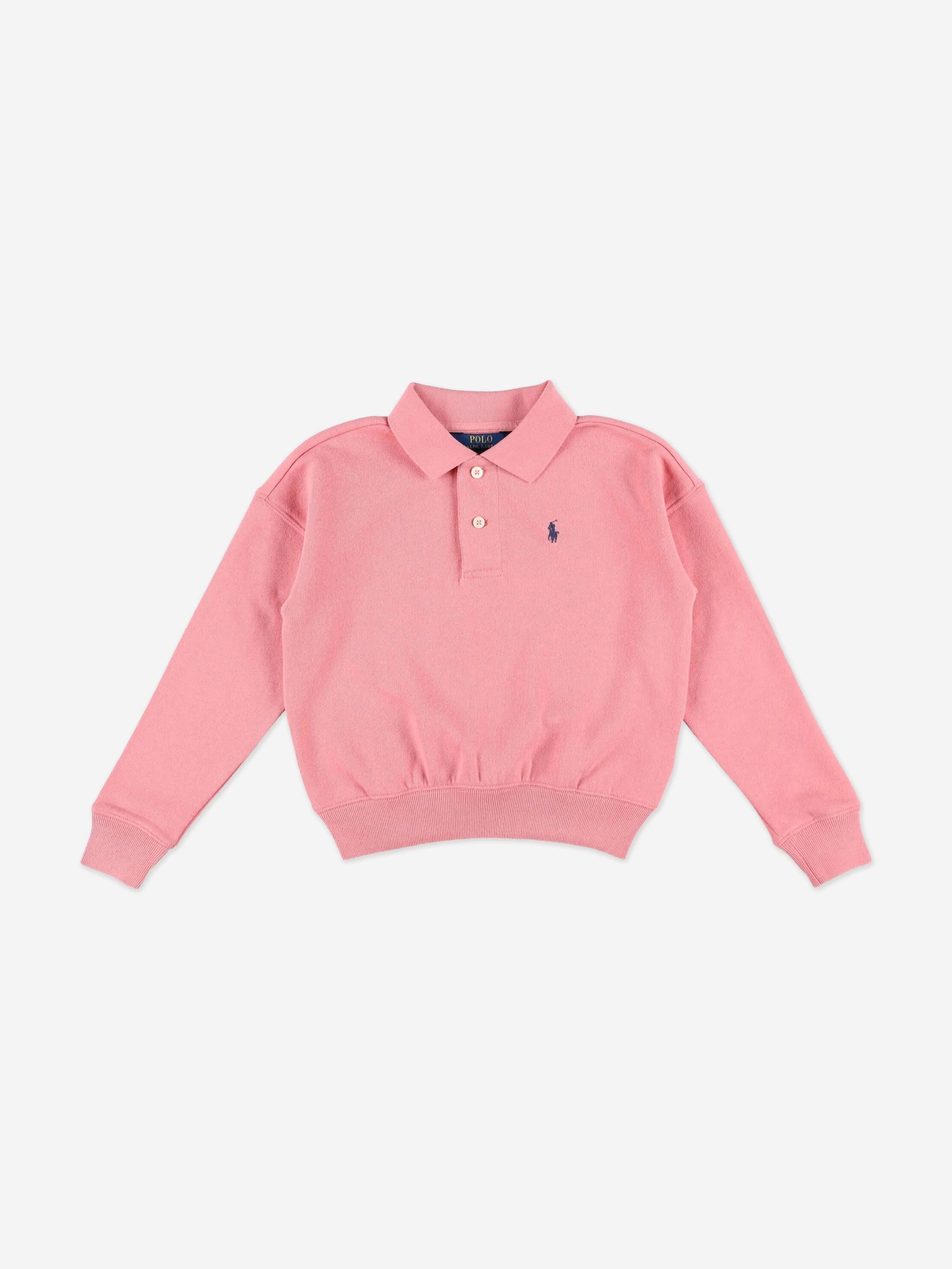 Ralph Lauren Girls Polo Sweatshirt in Pink