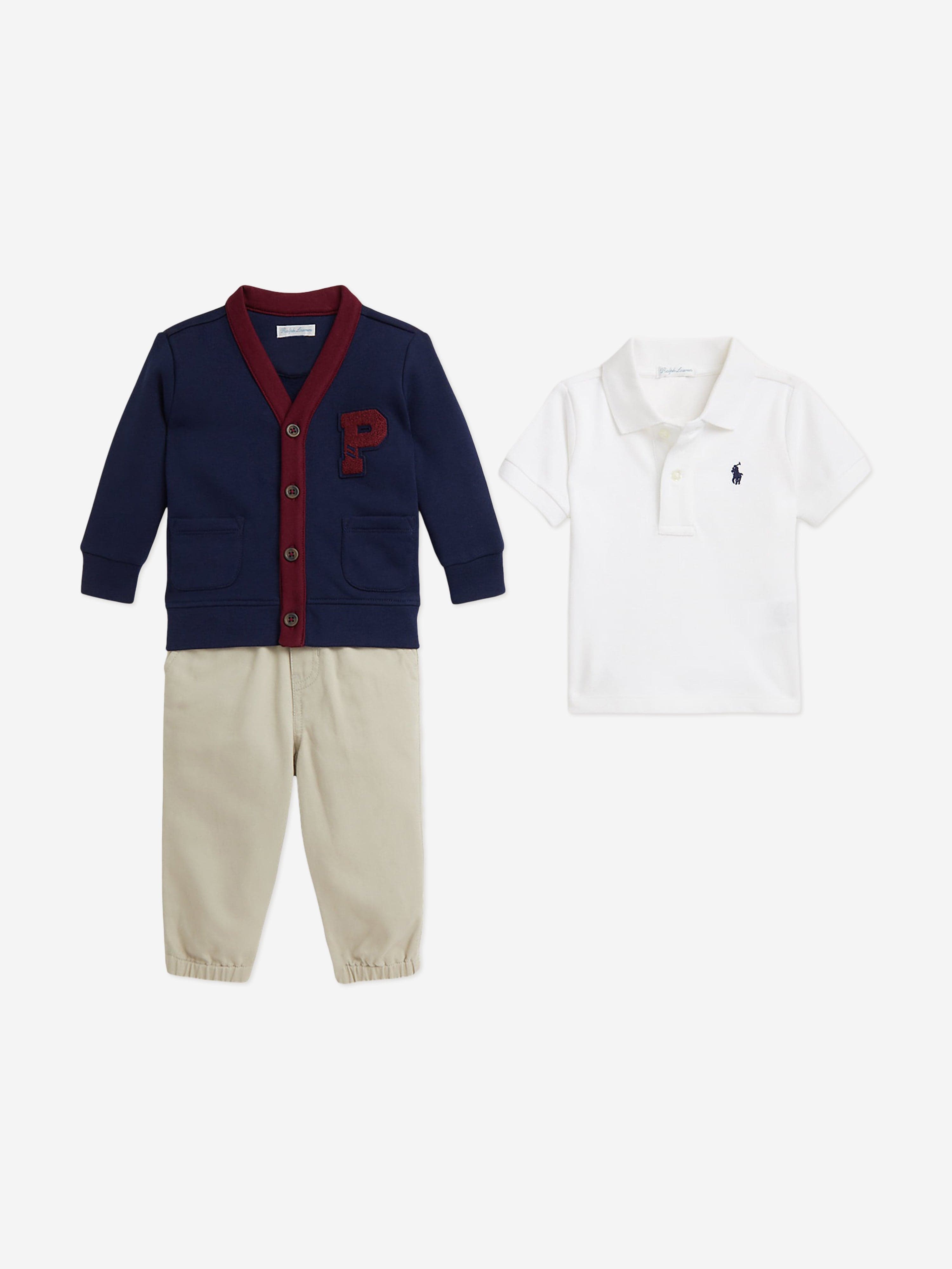 Ralph Lauren Baby Boys Trouser Set in Navy