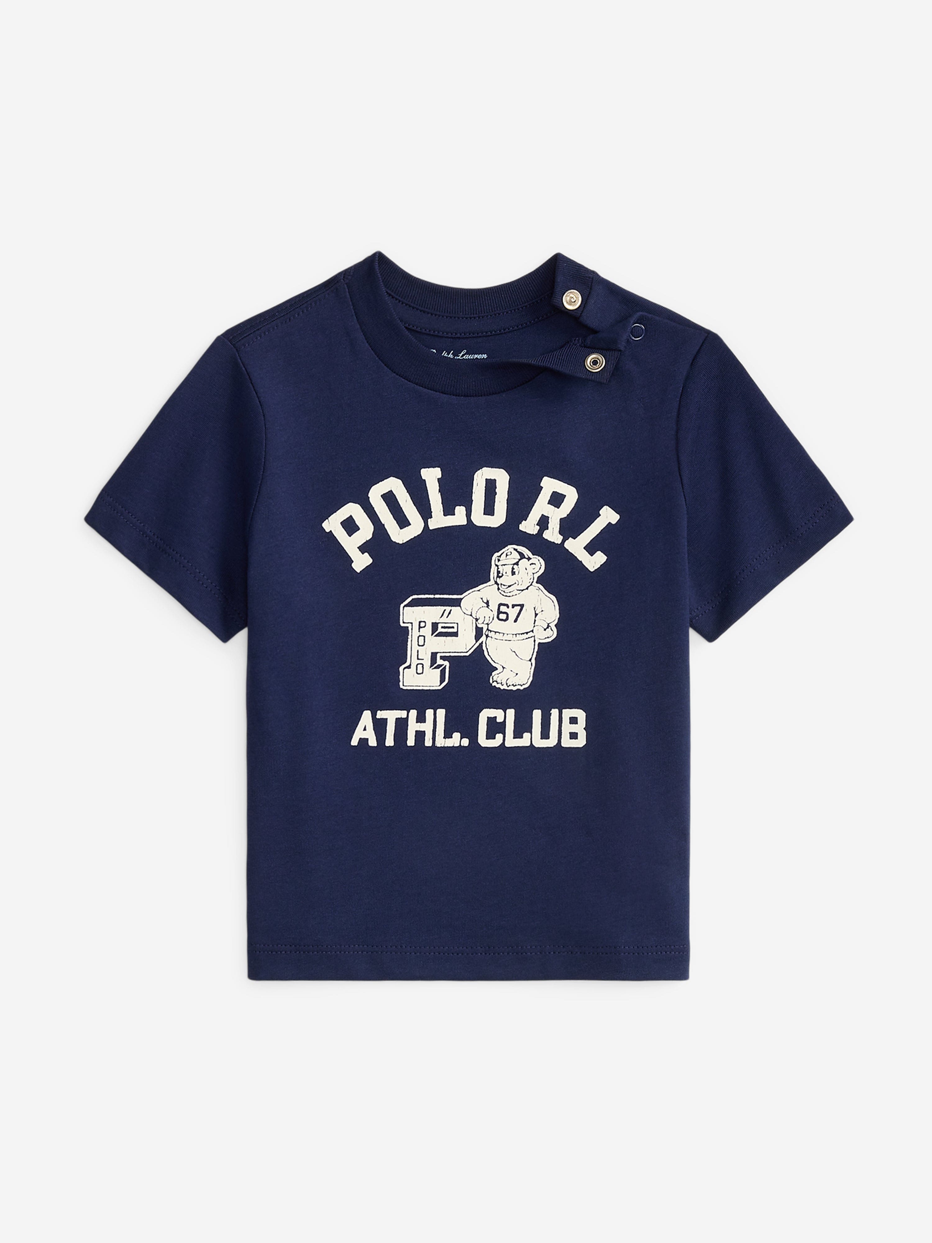 Ralph Lauren Baby Boys Athletic Club T-Shirt in Navy