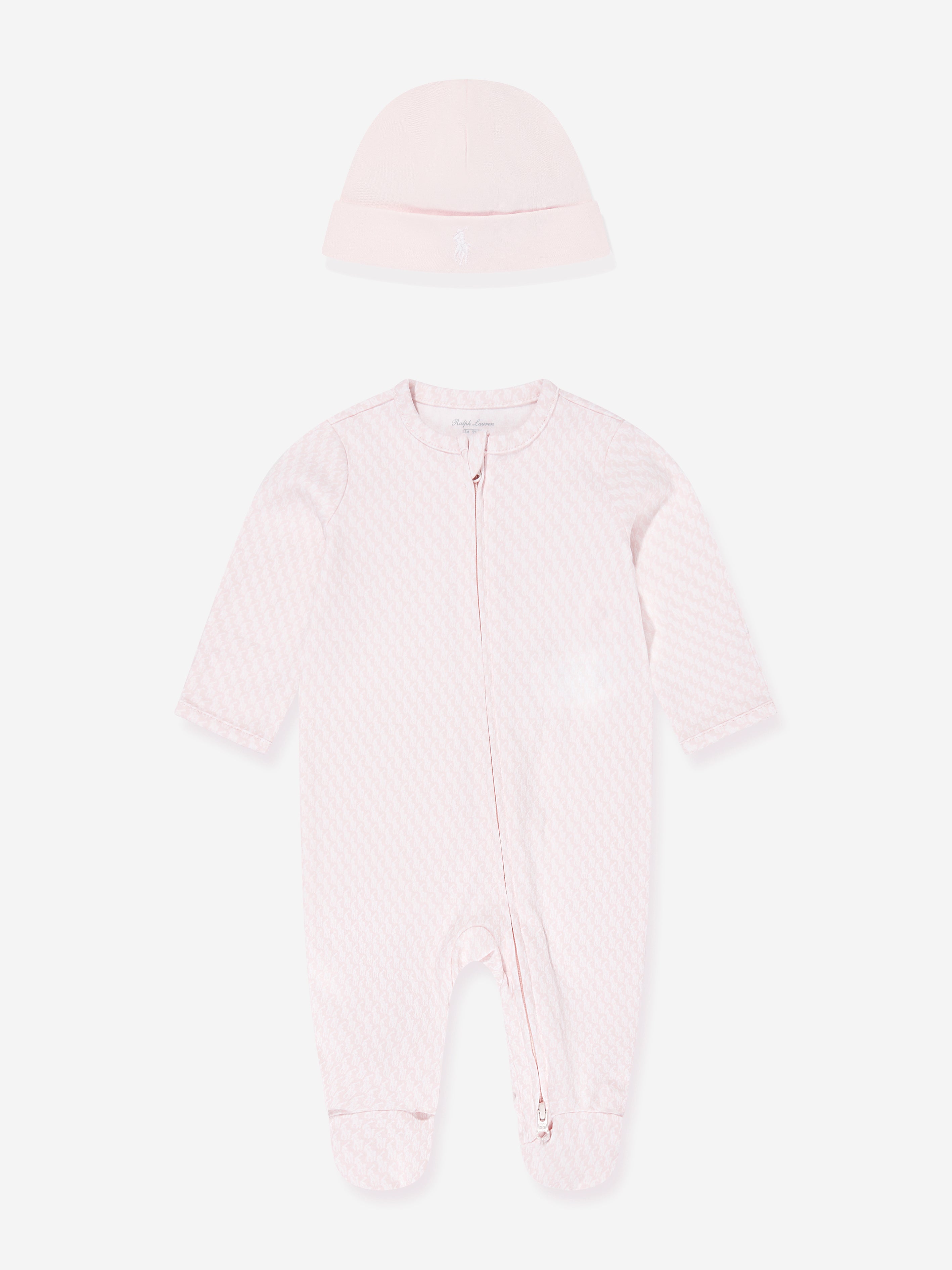 Ralph Lauren Baby Girls Babygrow Set in Pink