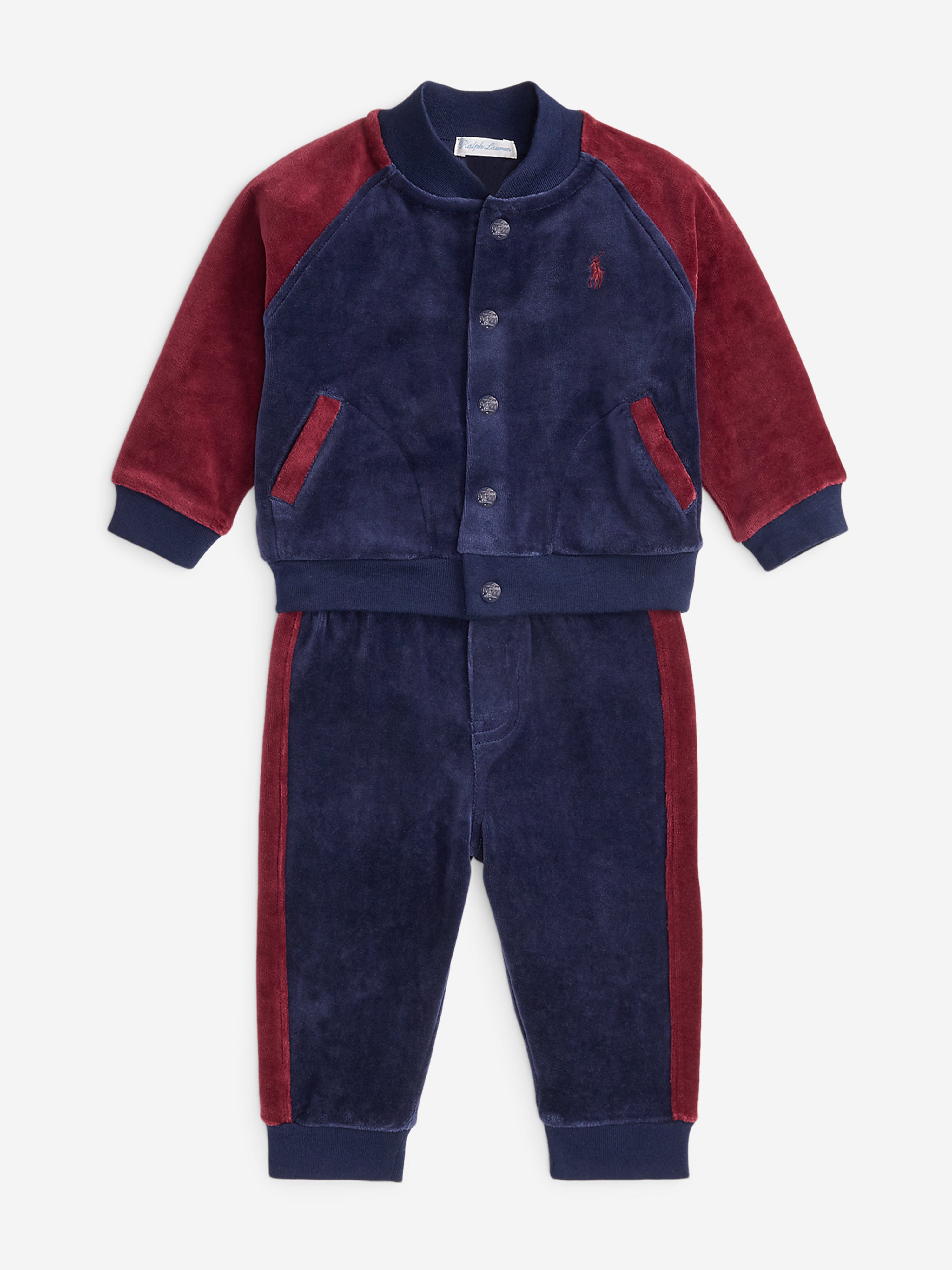 Ralph Lauren Baby Boys Logo Tracksuit in Navy