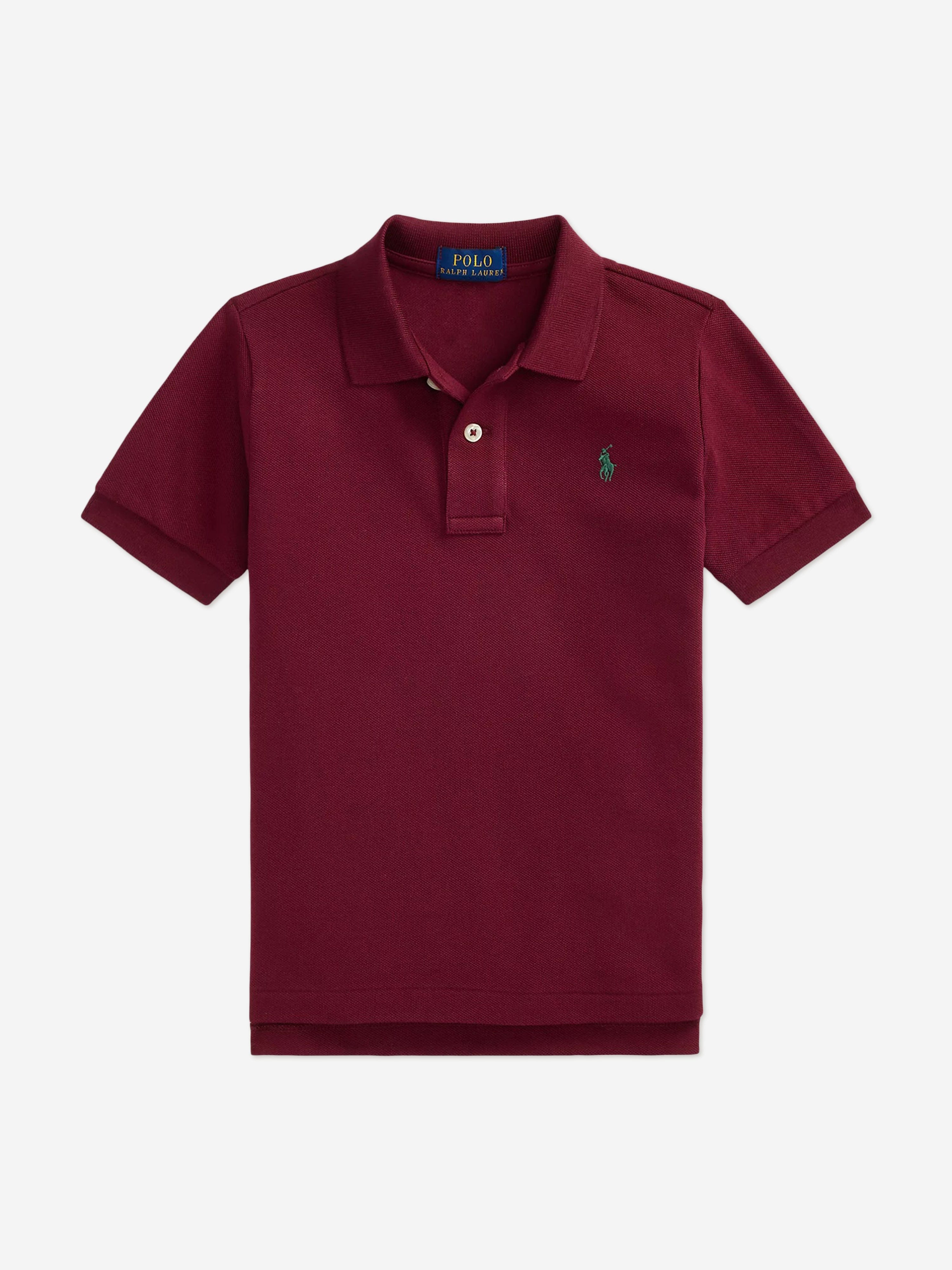 Ralph Lauren Boys Logo Polo Shirt in Red