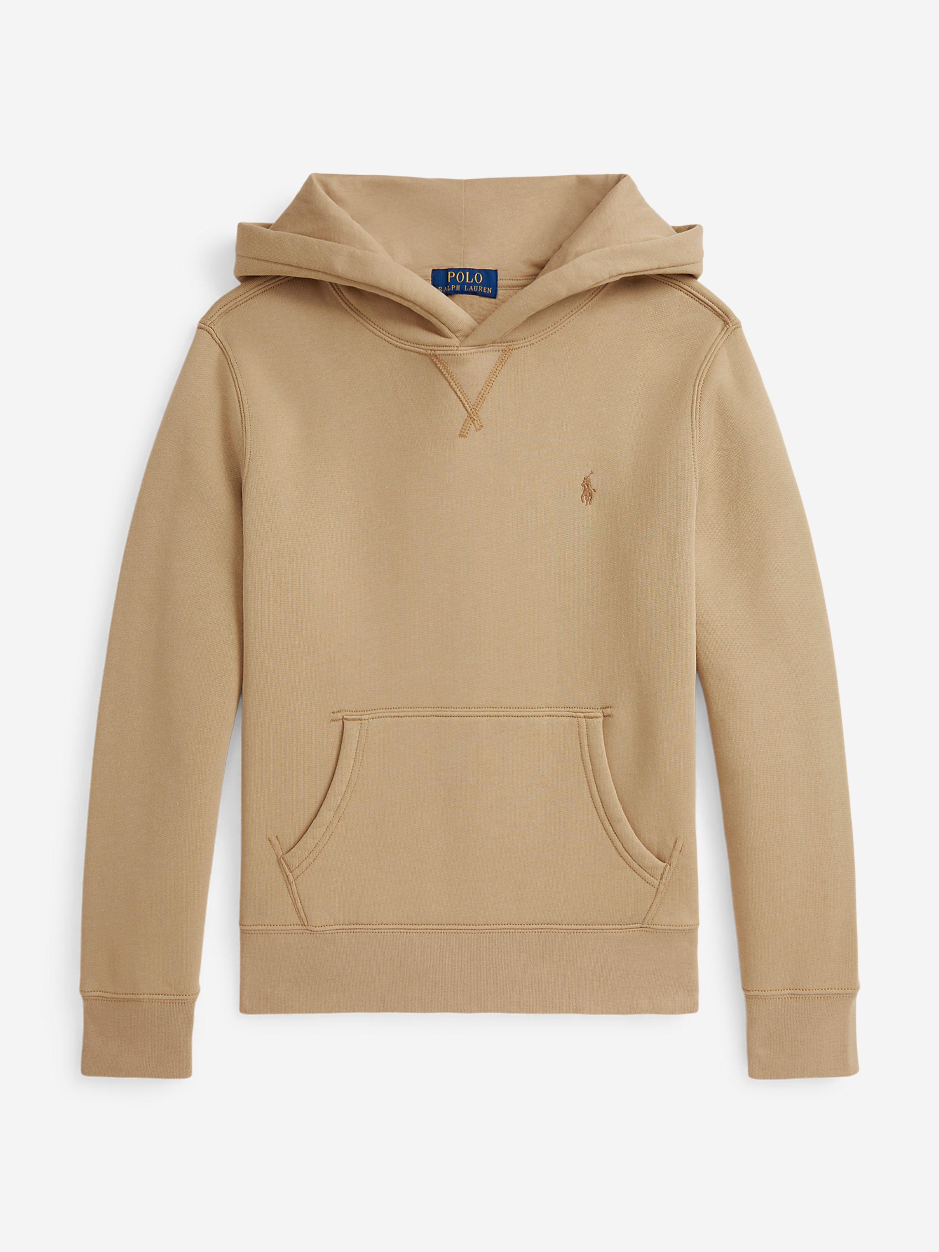 Ralph Lauren Boys Logo Hoodie in Beige