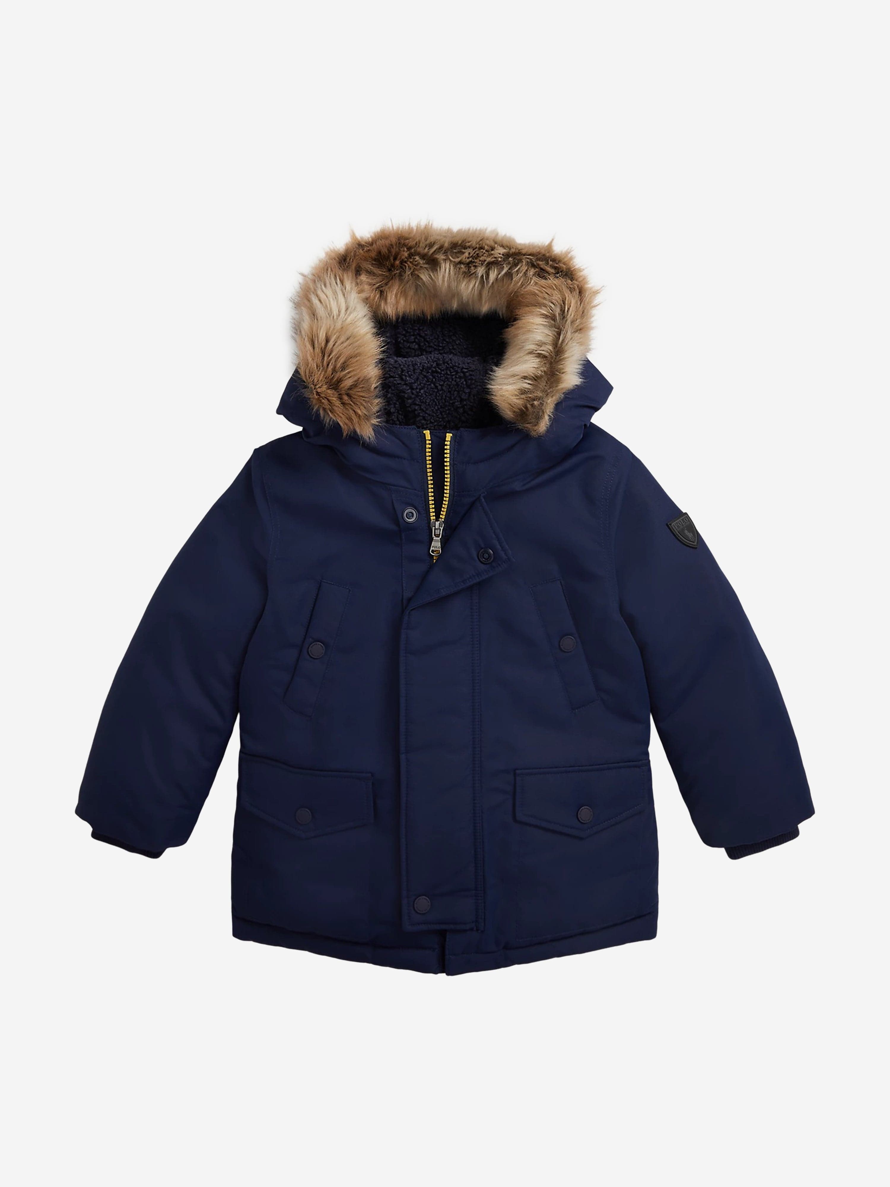 Boys Parka Coat in Navy