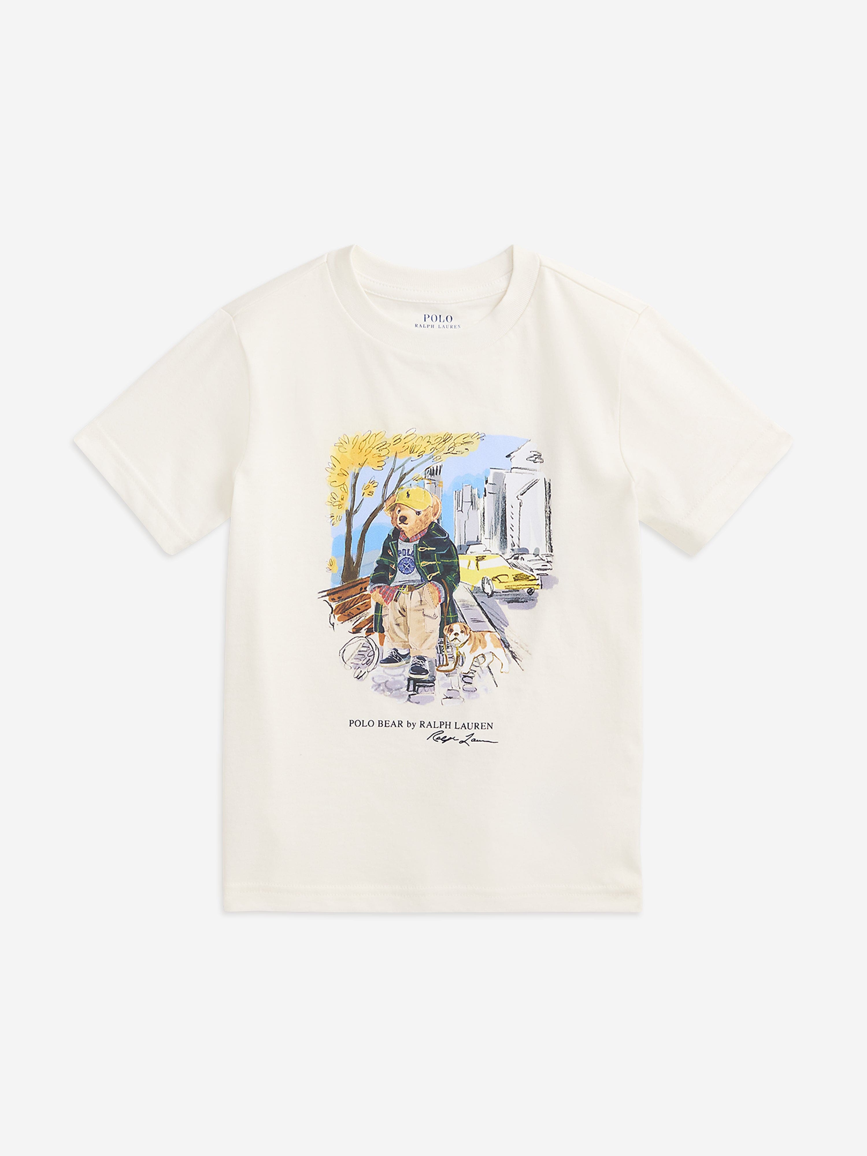 Boys Polo Bear T-Shirt in Ivory