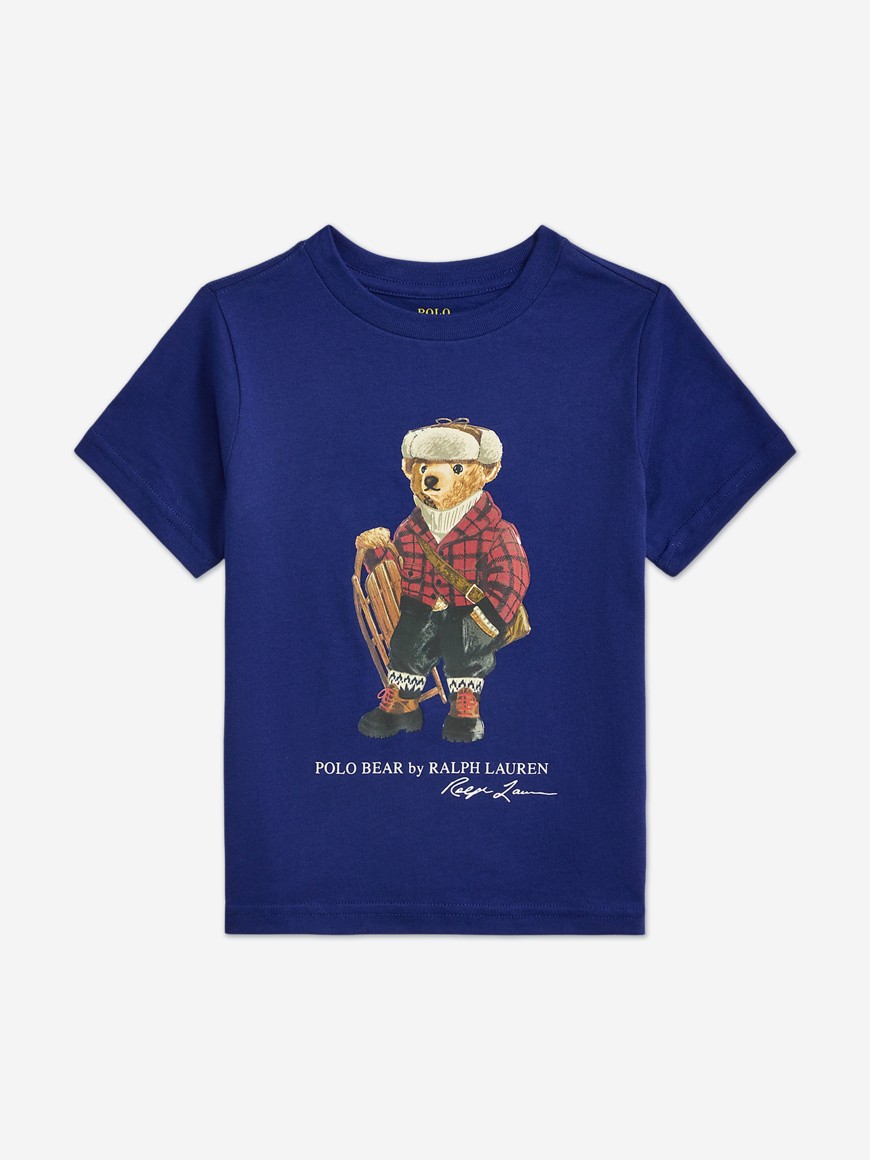 Boys Polo Bear T-Shirt in Navy