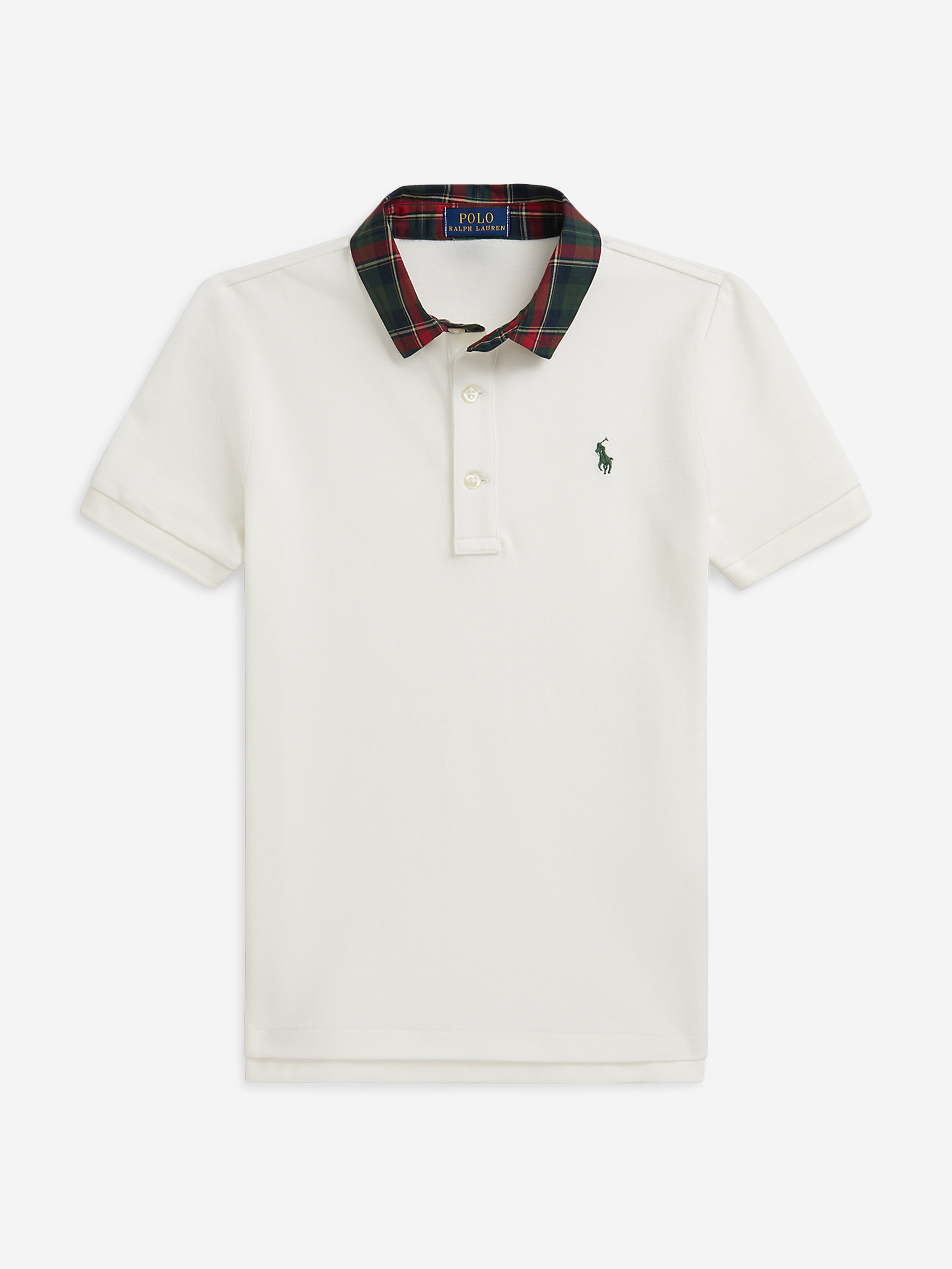 Boys Logo Polo Shirt in Ivory