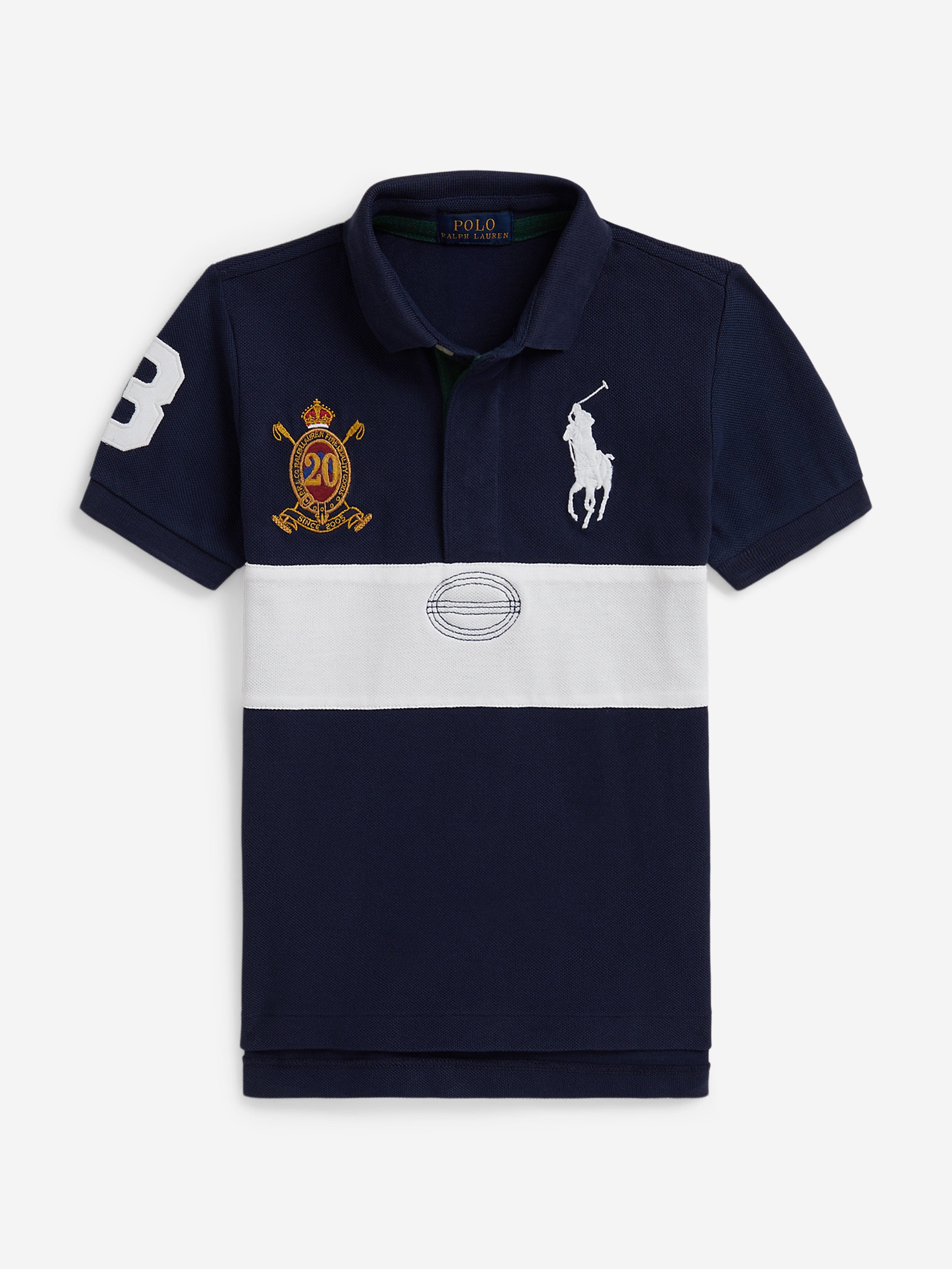 Ralph Lauren Boys Logo Polo Shirt in Navy