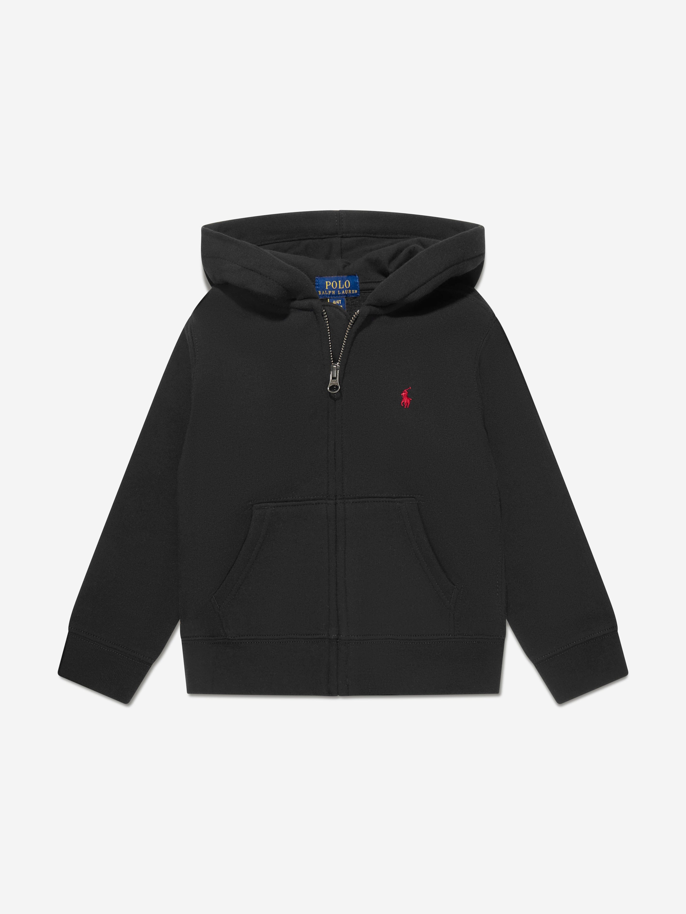 Boys Logo Zip Up Top in Black