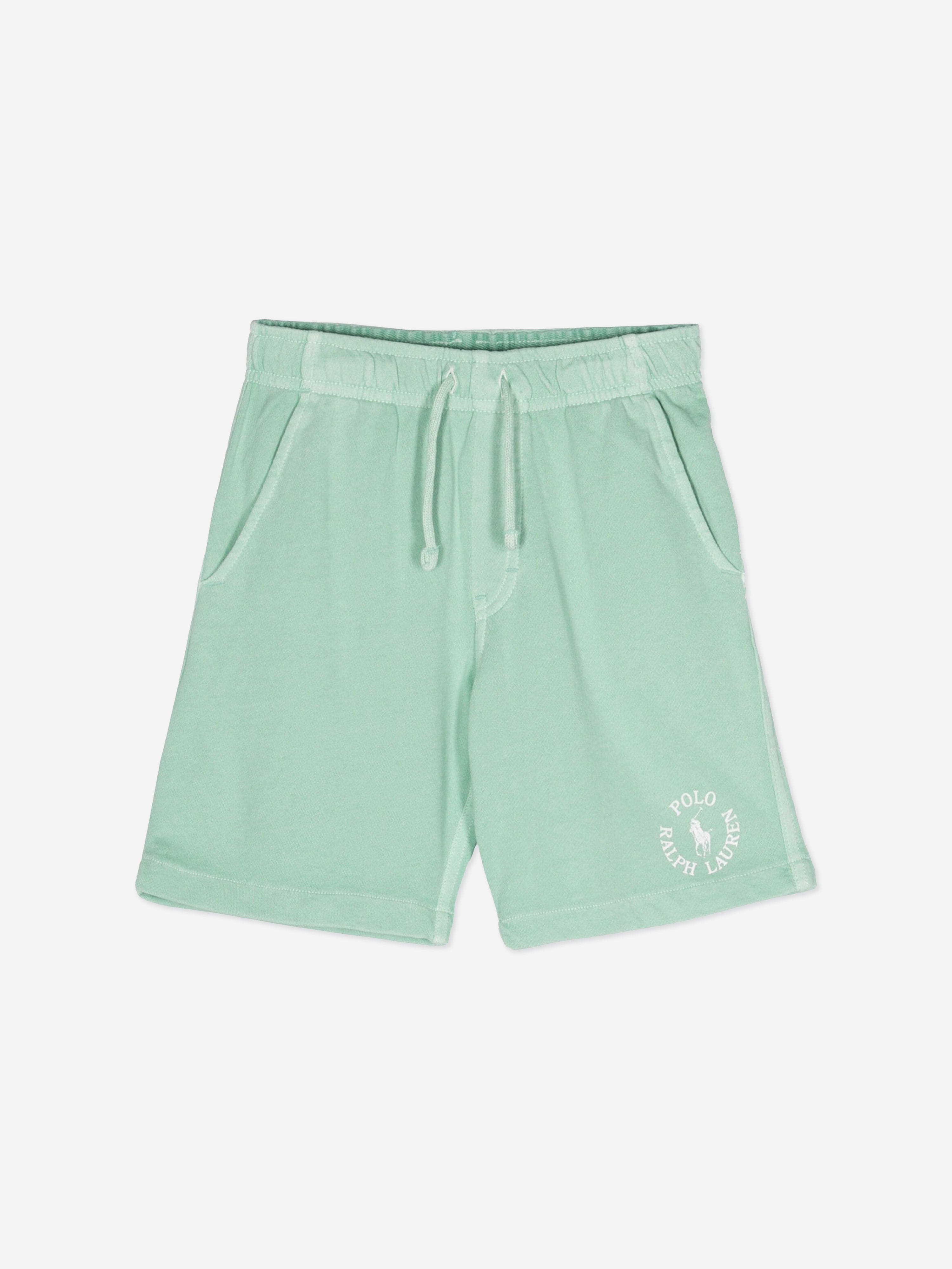 Boys Polo Logo Shorts in Green