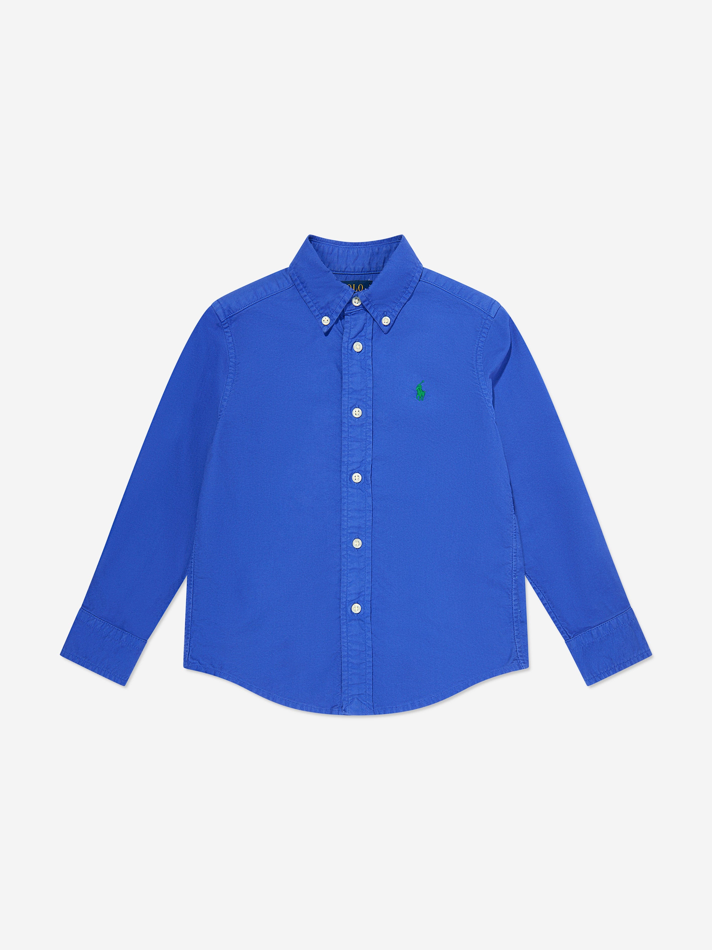 Ralph Lauren Boys Logo Sport Shirt in Blue