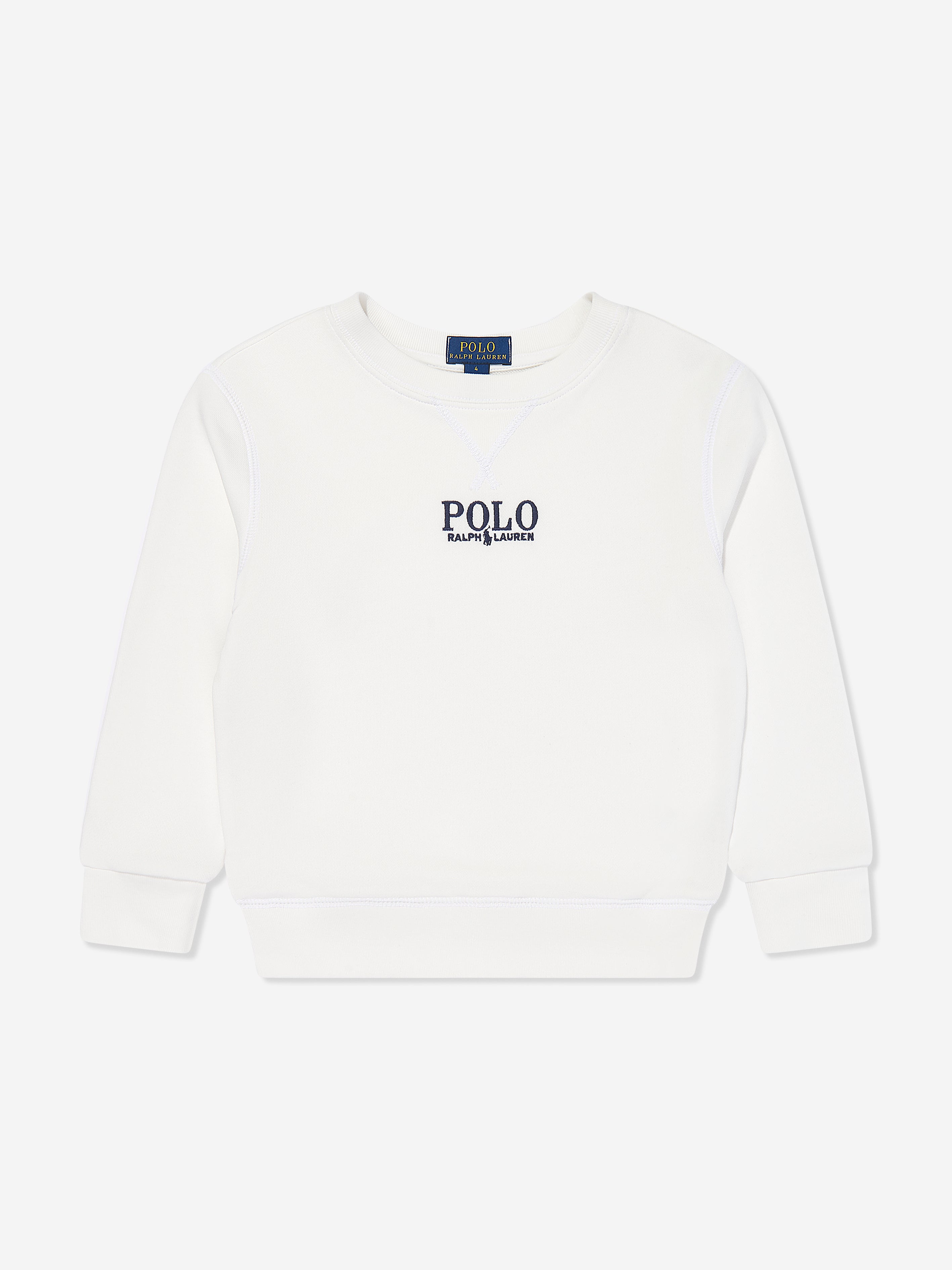 Ralph Lauren Boys Polo Sweatshirt in White