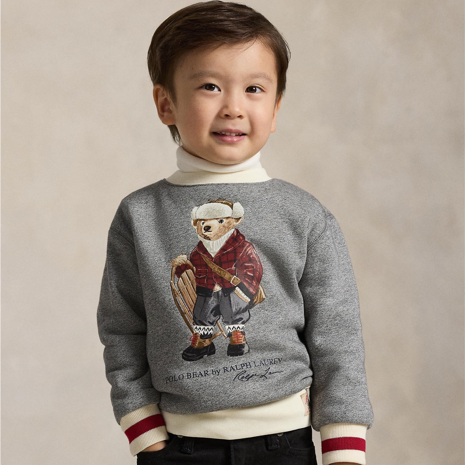 Polo Ralph Lauren Little Boys Winter Polo Bear Fleece Sweatshirt