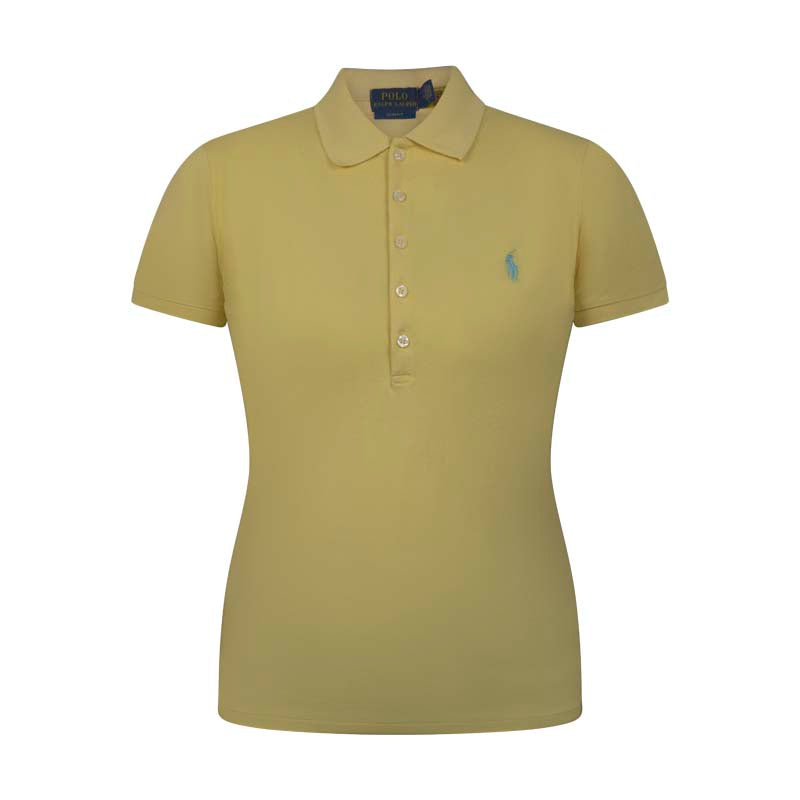 Ralph Lauren Slim Fit Stretch Polo Shirt Yellow Women's