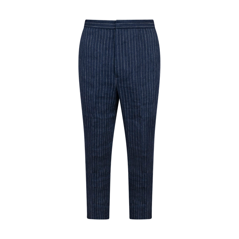 Ralph Lauren Polo Pinstripe Straight Leg Trousers Navy Women's
