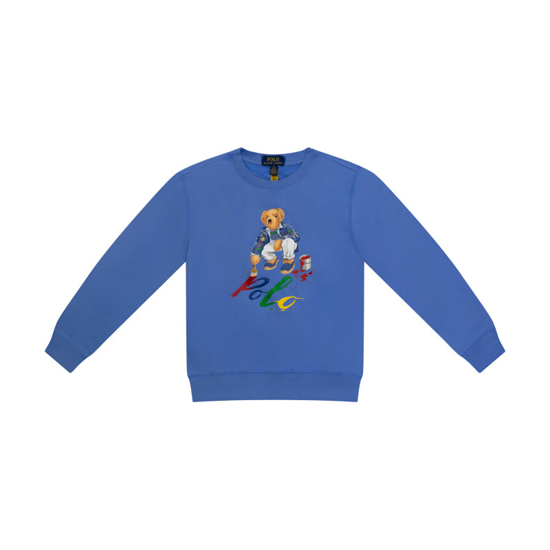 Ralph Lauren Polo Bear Fleece Jumper Blue Boys
