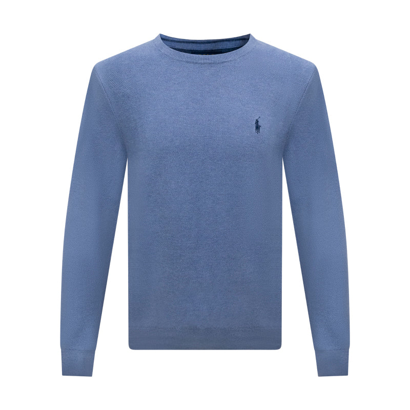 Ralph Lauren Men's Cotton Crew Neck Jumper Blue