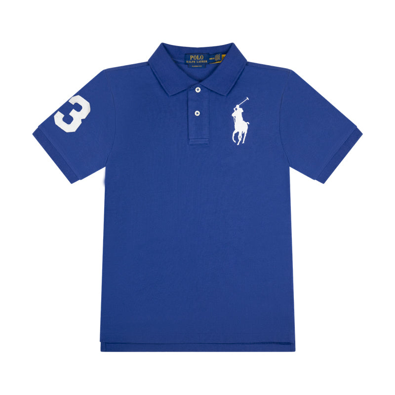 Ralph Lauren Polo Big Pony Cotton Boys Polo Shirt Blue
