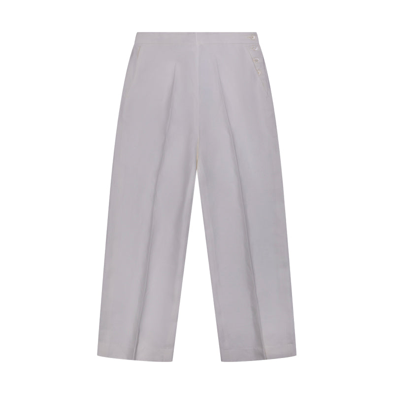 Ralph Lauren Polo Linen Ladies Trousers White Women's