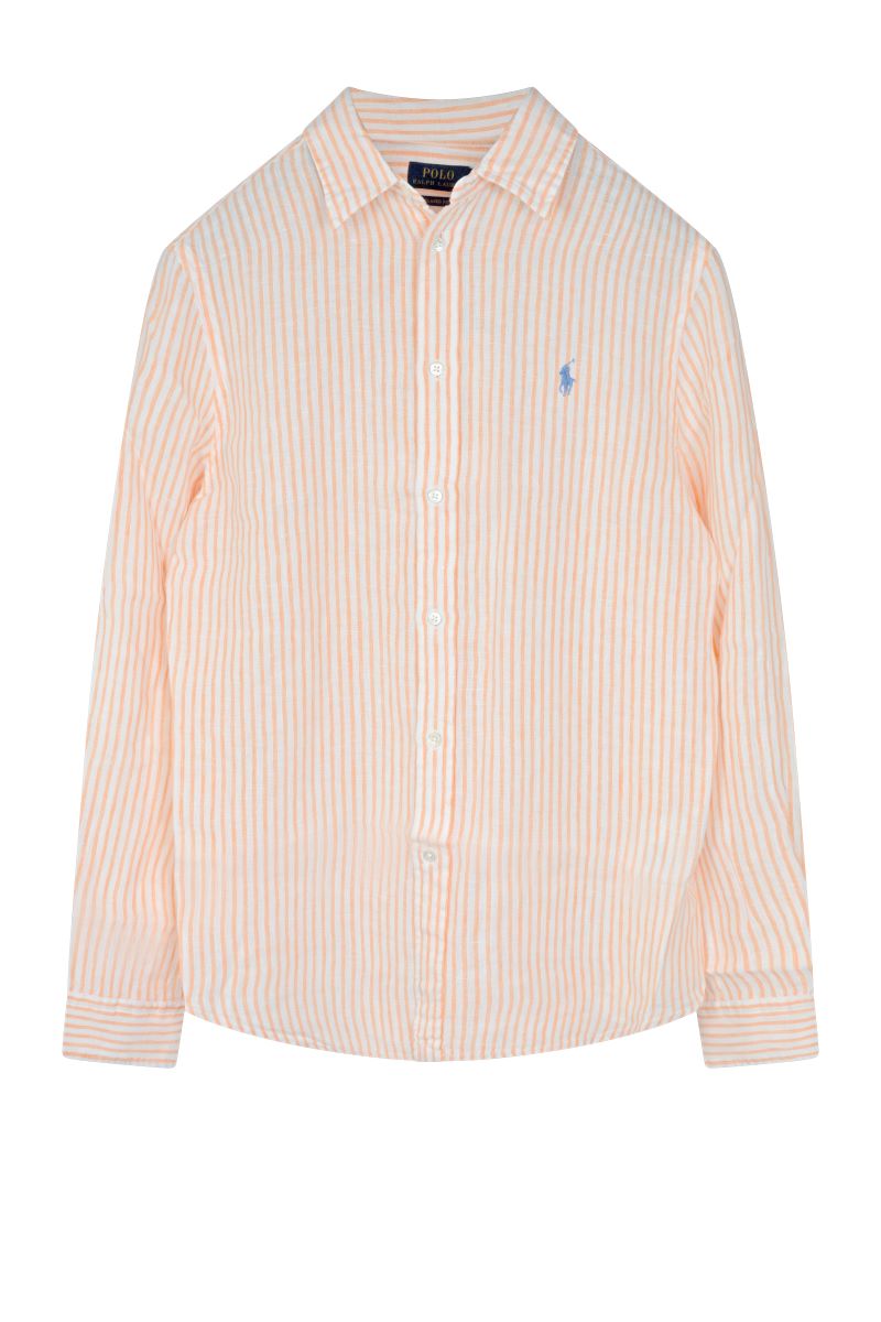 Ralph Lauren Polo Relaxed Fit Shirt White/Spring Melon Women's