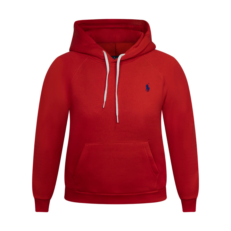 Ralph Lauren Shrunken Fit Fleece Hoodie Red Women's